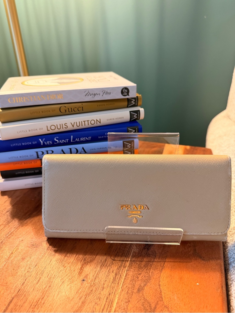 Prada Saffiano Leather Continental Wallet - Light Beige